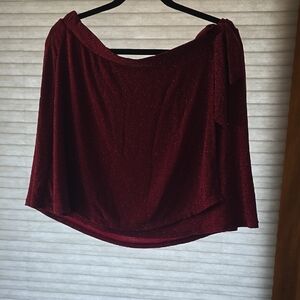 SO Asymmetrical Burgundy Skirt